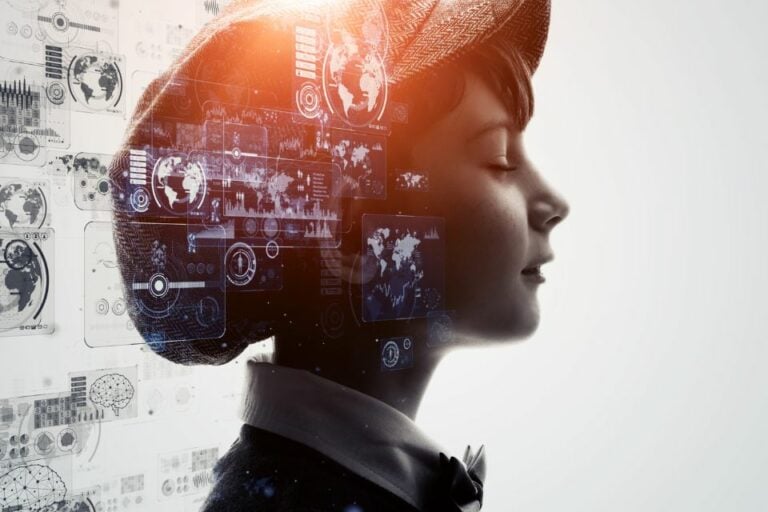 A futuristic artwork showcasing the creative potential of prompt engineering.